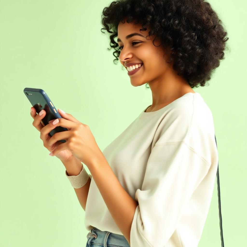 Mulher usando o celular